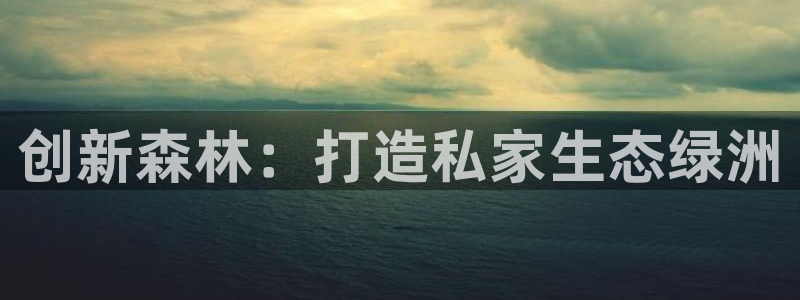 新宝gg老板64491：创新森林：打造私家生态绿洲